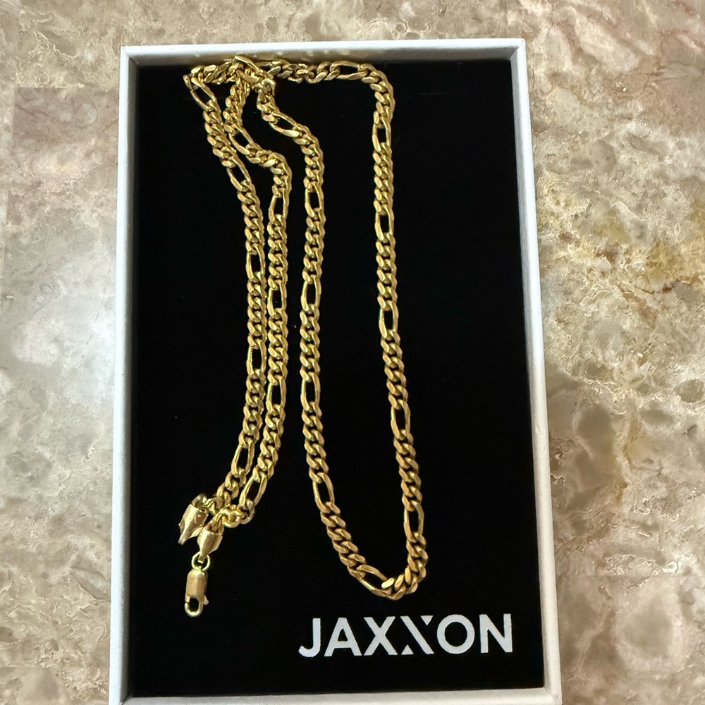 JAXXON Figaro Gold Chain Necklace for Men
